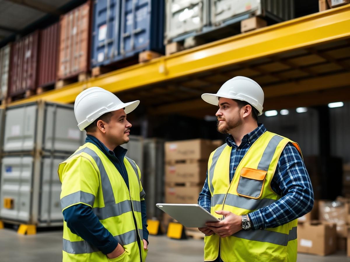 Logistics team coordinating freight operations