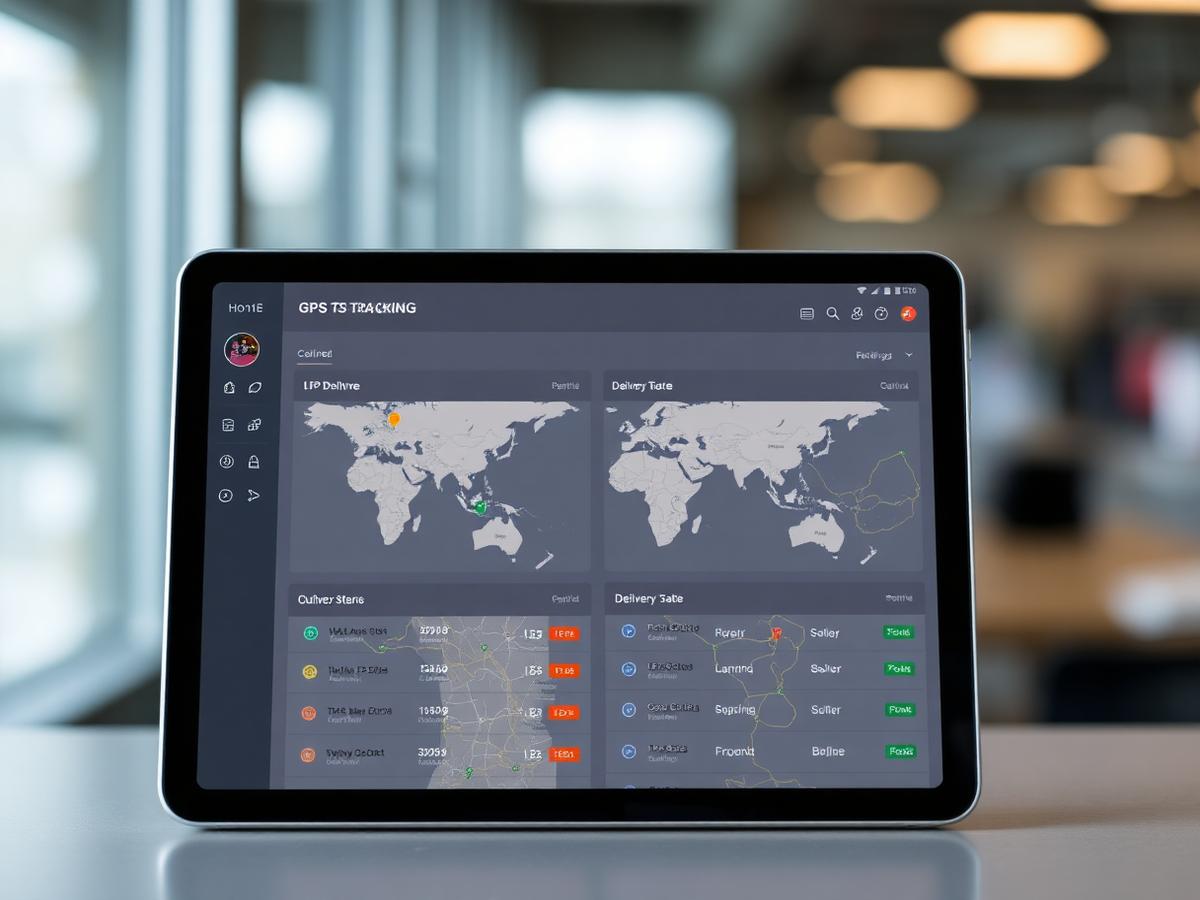 GPS fleet tracking dashboard